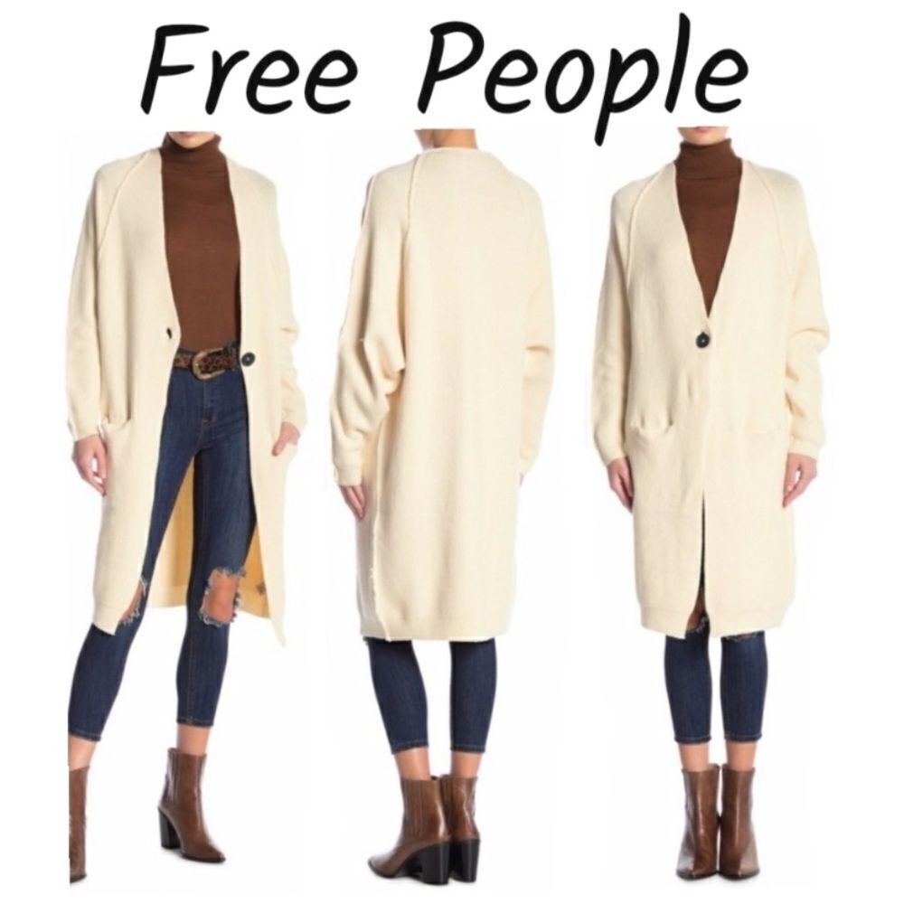 FREE PEOPLE | 'Irreplaceable' Long Cardigan - [size Small in Ivory]